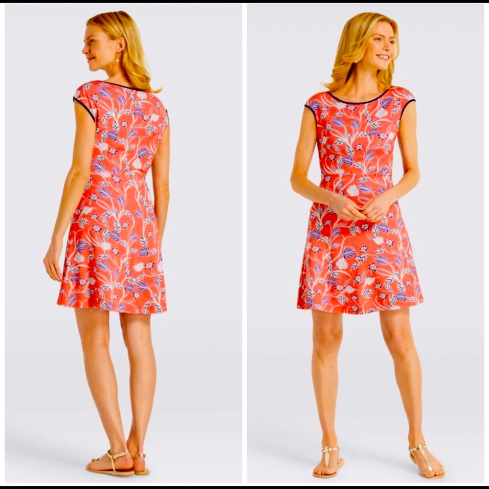 Draper James Floral Ponte Fit & Flare Dress